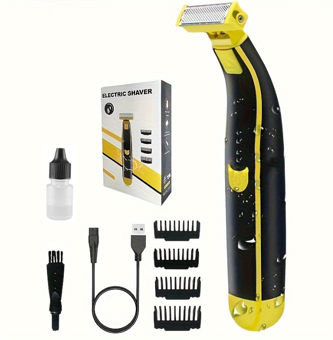 Aparat de Ras Electric Multifuncțional – Waterproof, USB, 4 Piepteni