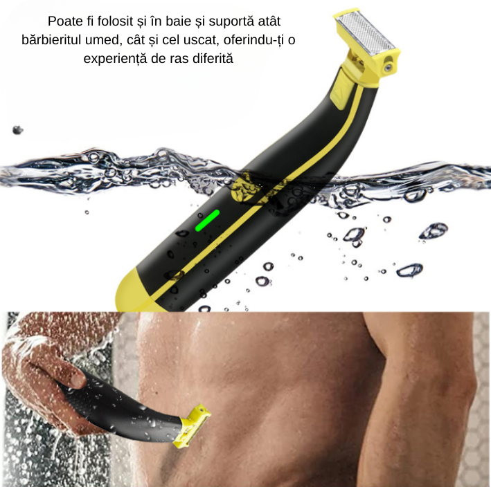 Aparat de Ras Electric Multifuncțional – Waterproof, USB, 4 Piepteni