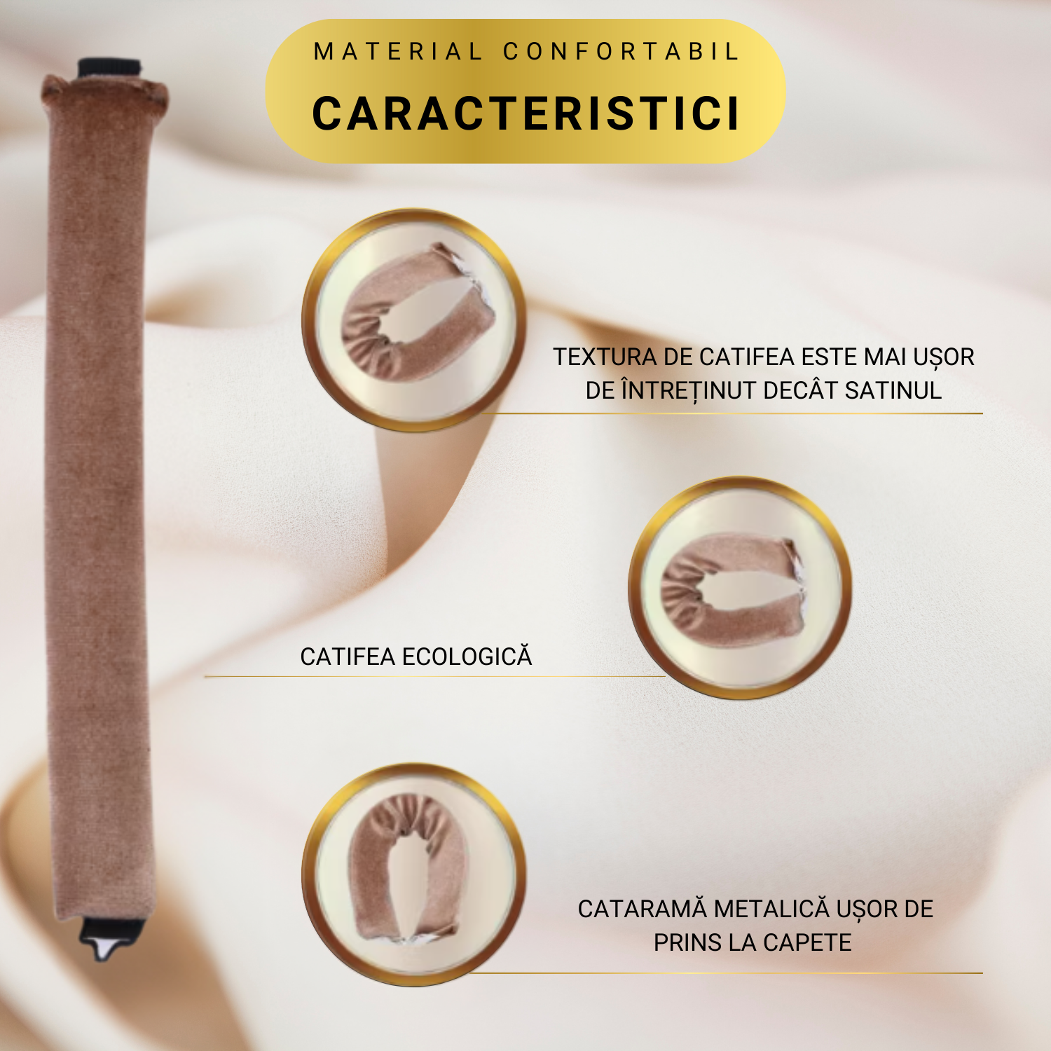 Set 3 Ondulatoare Fără Căldură – Role Catifea pentru Bucle Naturale & Voluminoase