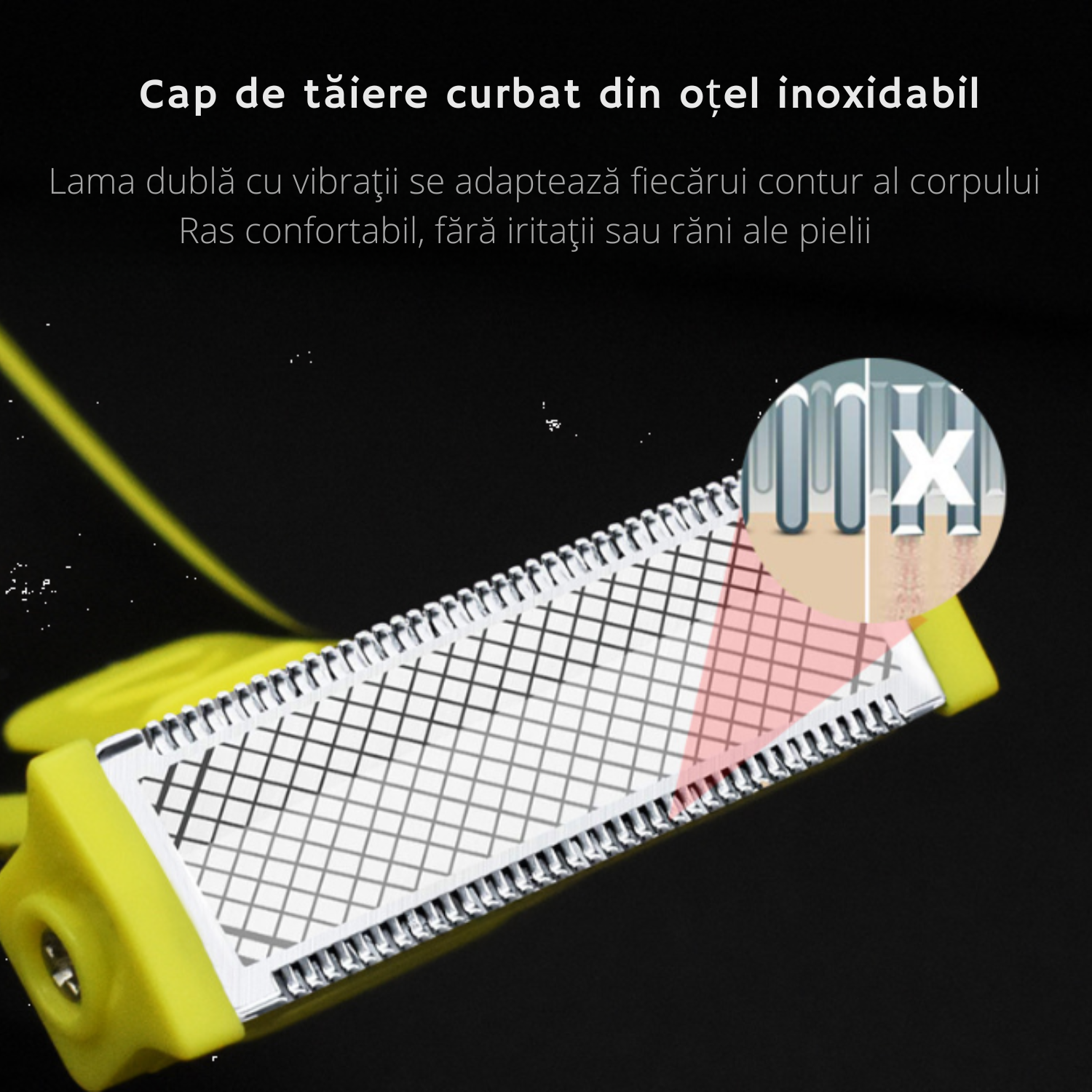 Aparat de Ras Electric Multifuncțional – Waterproof, USB, 4 Piepteni