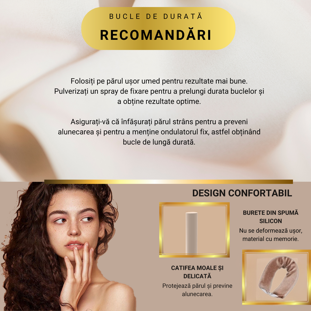 Set 3 Ondulatoare Fără Căldură – Role Catifea pentru Bucle Naturale & Voluminoase