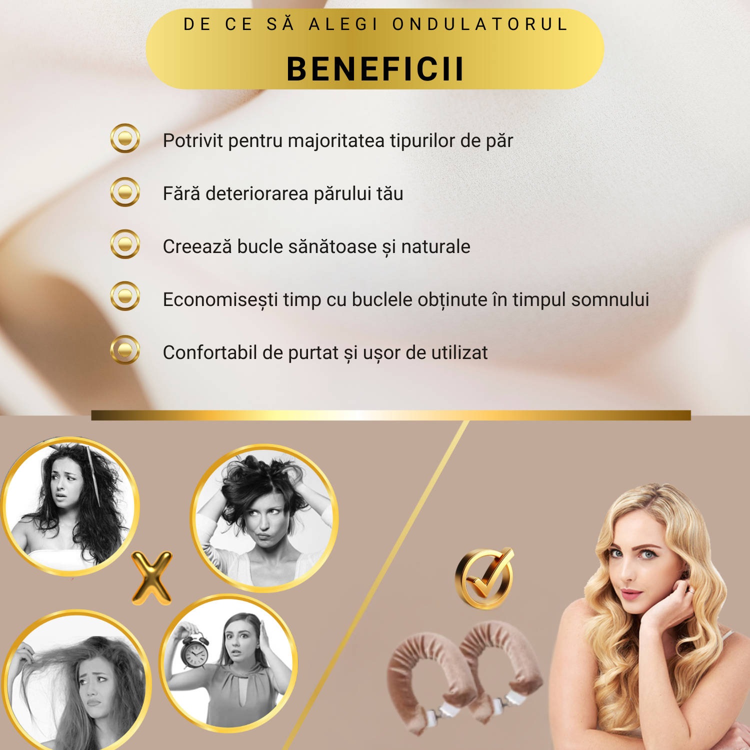 Set 3 Ondulatoare Fără Căldură – Role Catifea pentru Bucle Naturale & Voluminoase