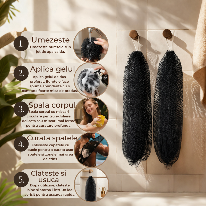 Burete Exfoliant African Net Sponge – Nylon Premium