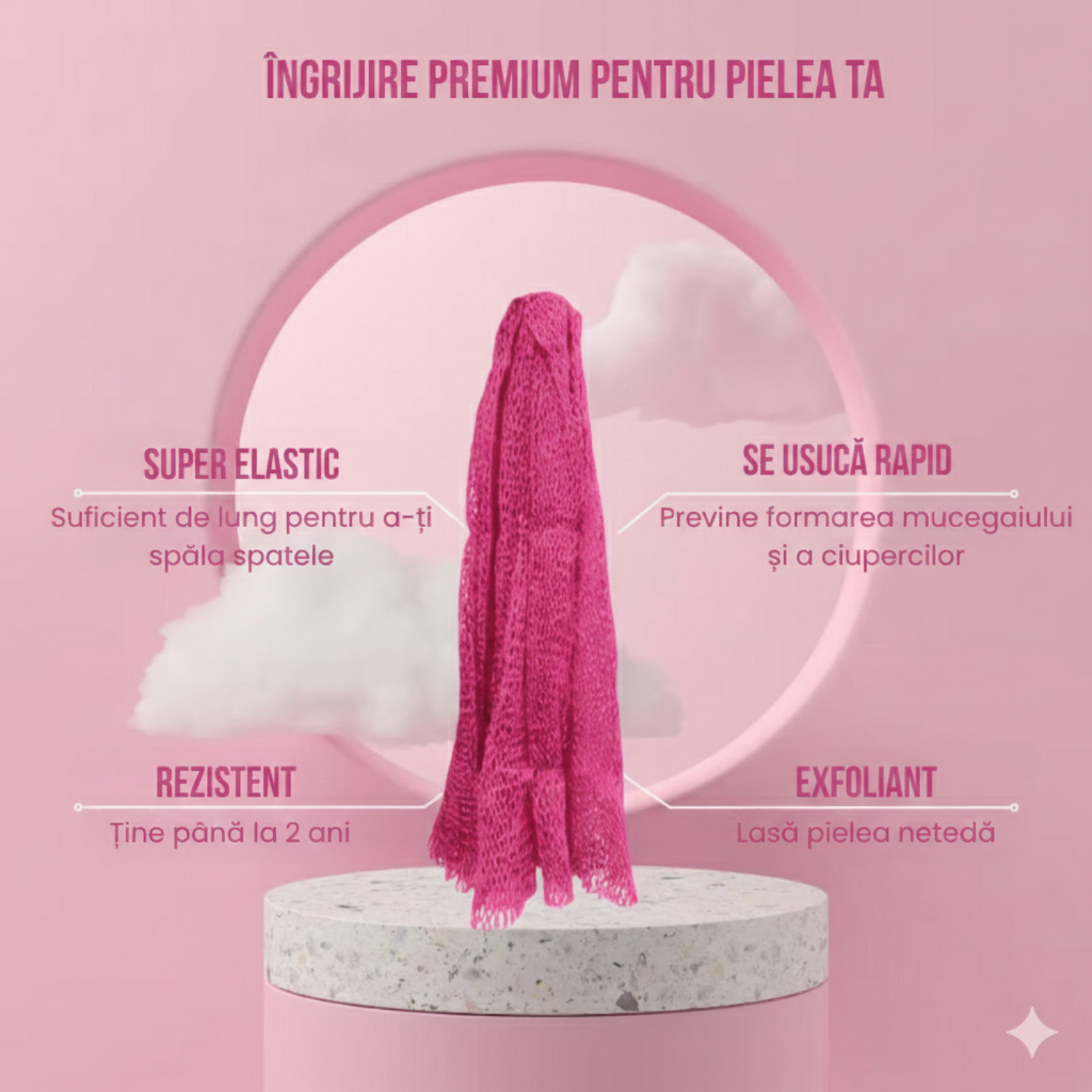 Burete Exfoliant African Net Sponge – Nylon Premium